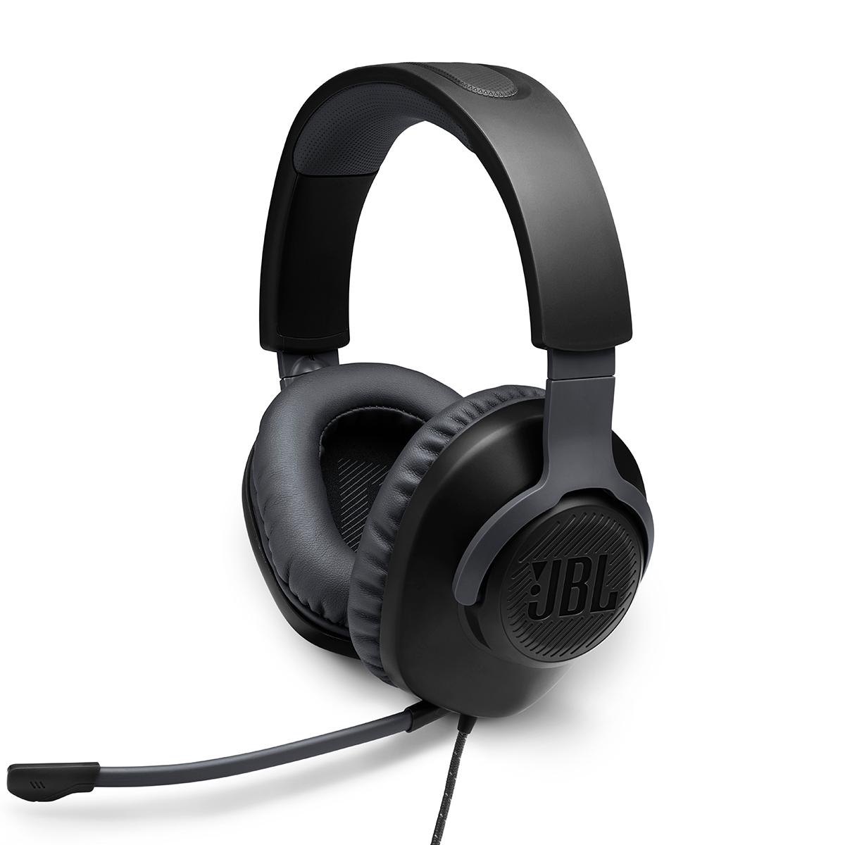 Fone De Ouvido Jbl Quantum 100 Headset Gamer Over-Ear Mic Boom Removível Preto