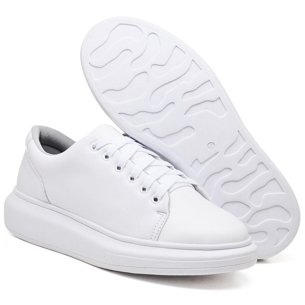 Tênis Sola Alta Feminino Plataforma Moderno Casual Conforto Branco 36