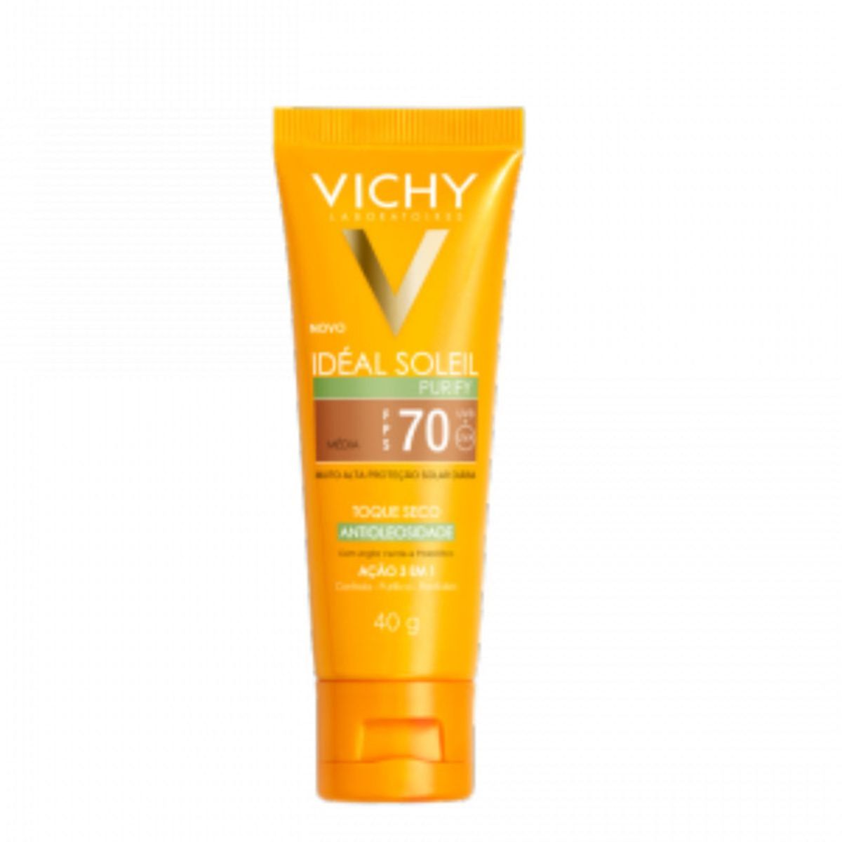 Protetor-Solar-Ideal-Soleil-Purify-Cor-Media-FPS70-Vichy-Com-40g-Principal