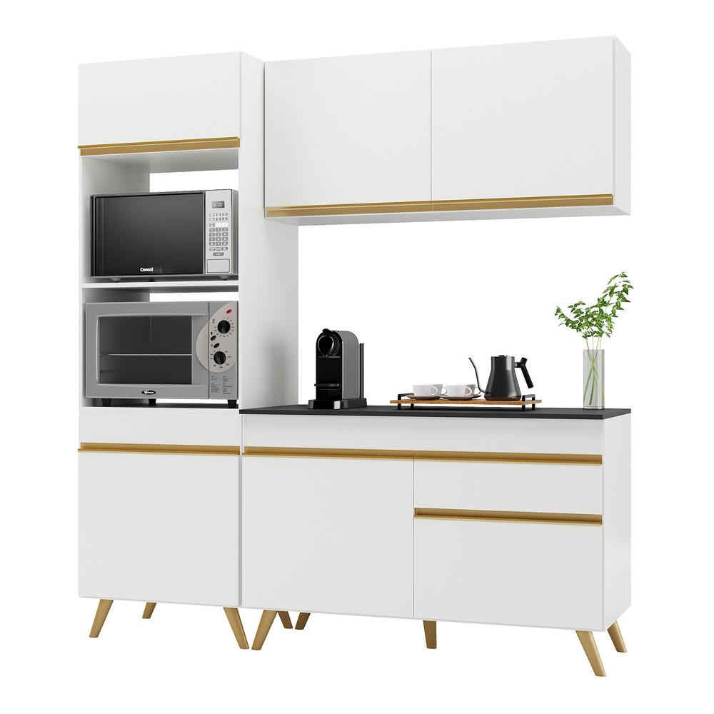 Branco/Dourado