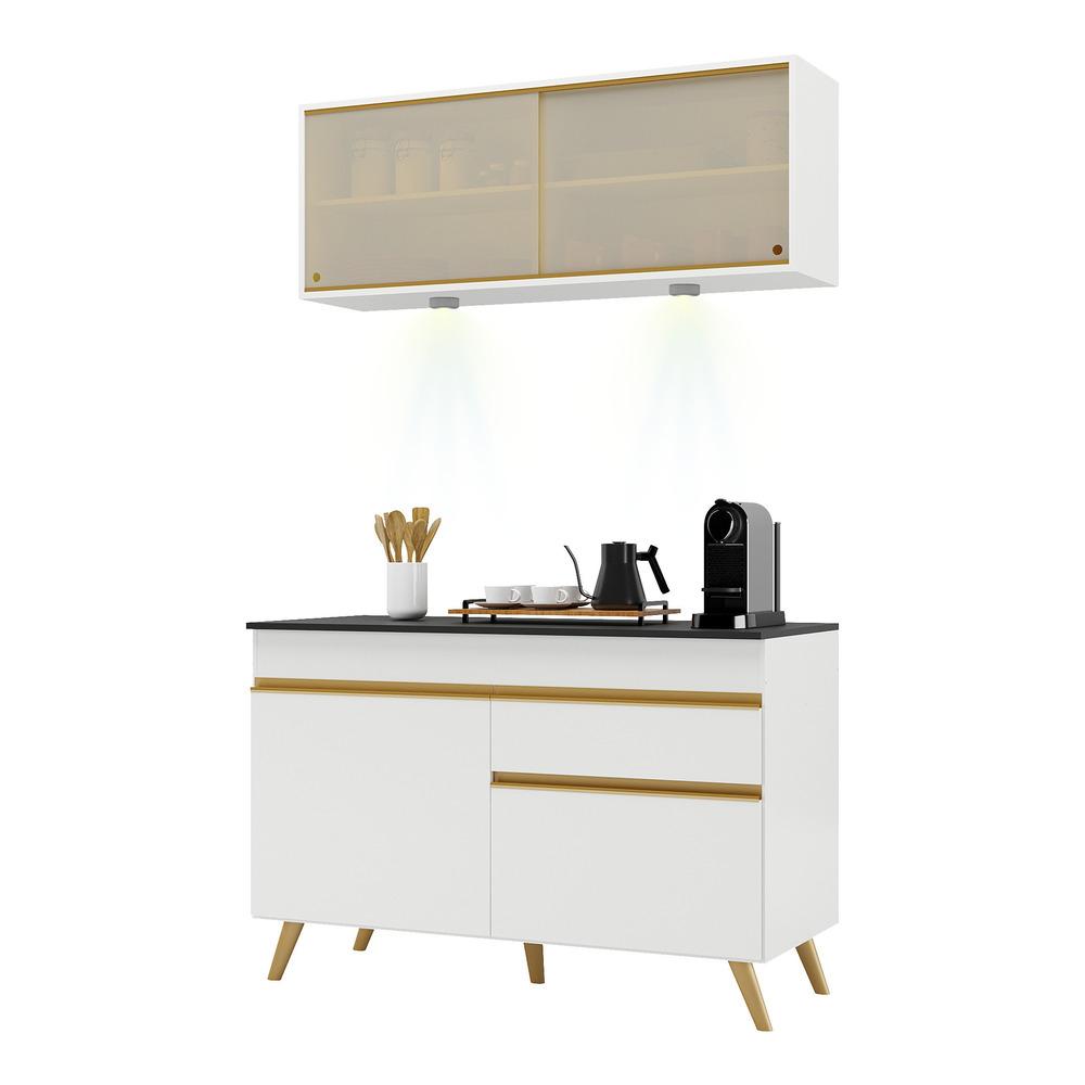 Branco/Dourado