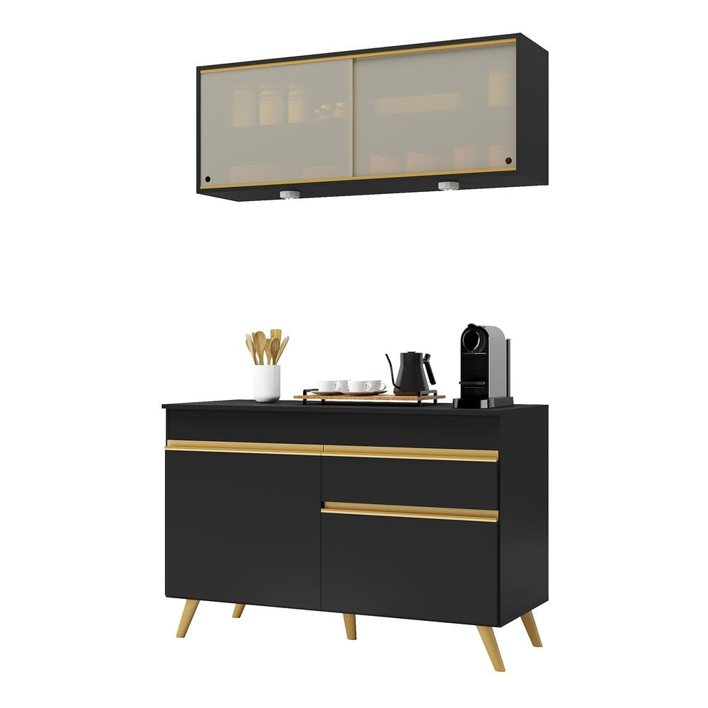 Preto/Dourado