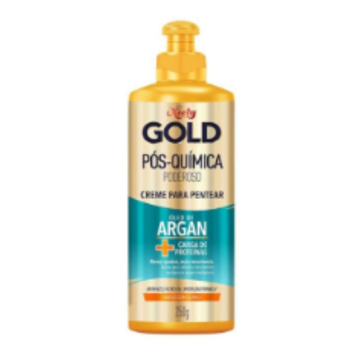 Creme-para-Pentear-Pos-Quimica-Oleo-de-Argan-Gold-250g--Frente