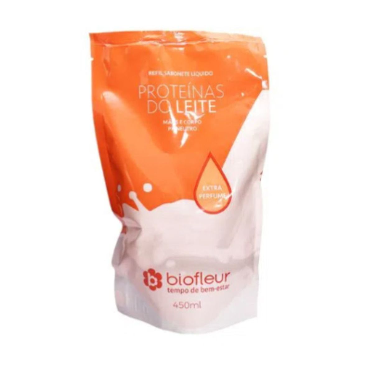 Sabonete-Liquido-Refil-Proteinas-do-Leite-Biofleur-450ml-Frente