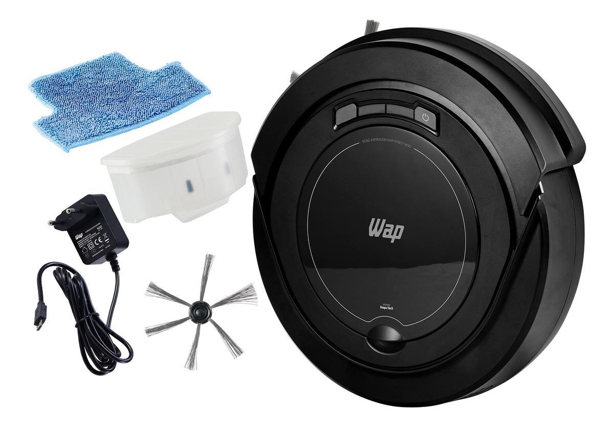 Imagem Robô Aspirador E Passa Pano Wap Robot W90 Preto Bivolt