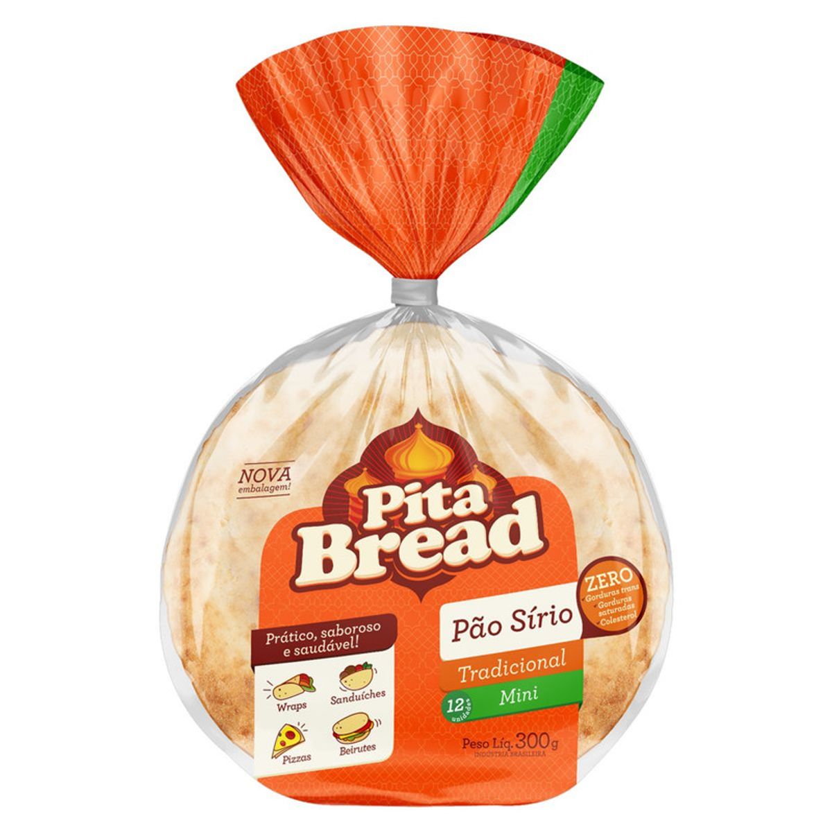 Pao-Sirio-Pita-Bread-Mini-Tradicional-300g-Principal