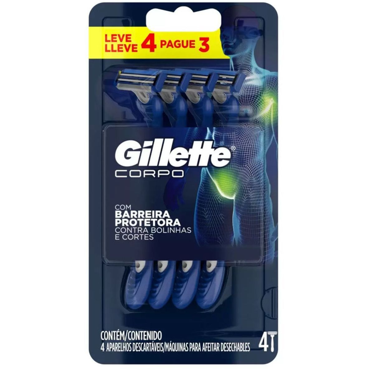 Aparelho-Gillette-Corpo-com-Barreira-Protetora-Descartavel-4-Unidades-Principal