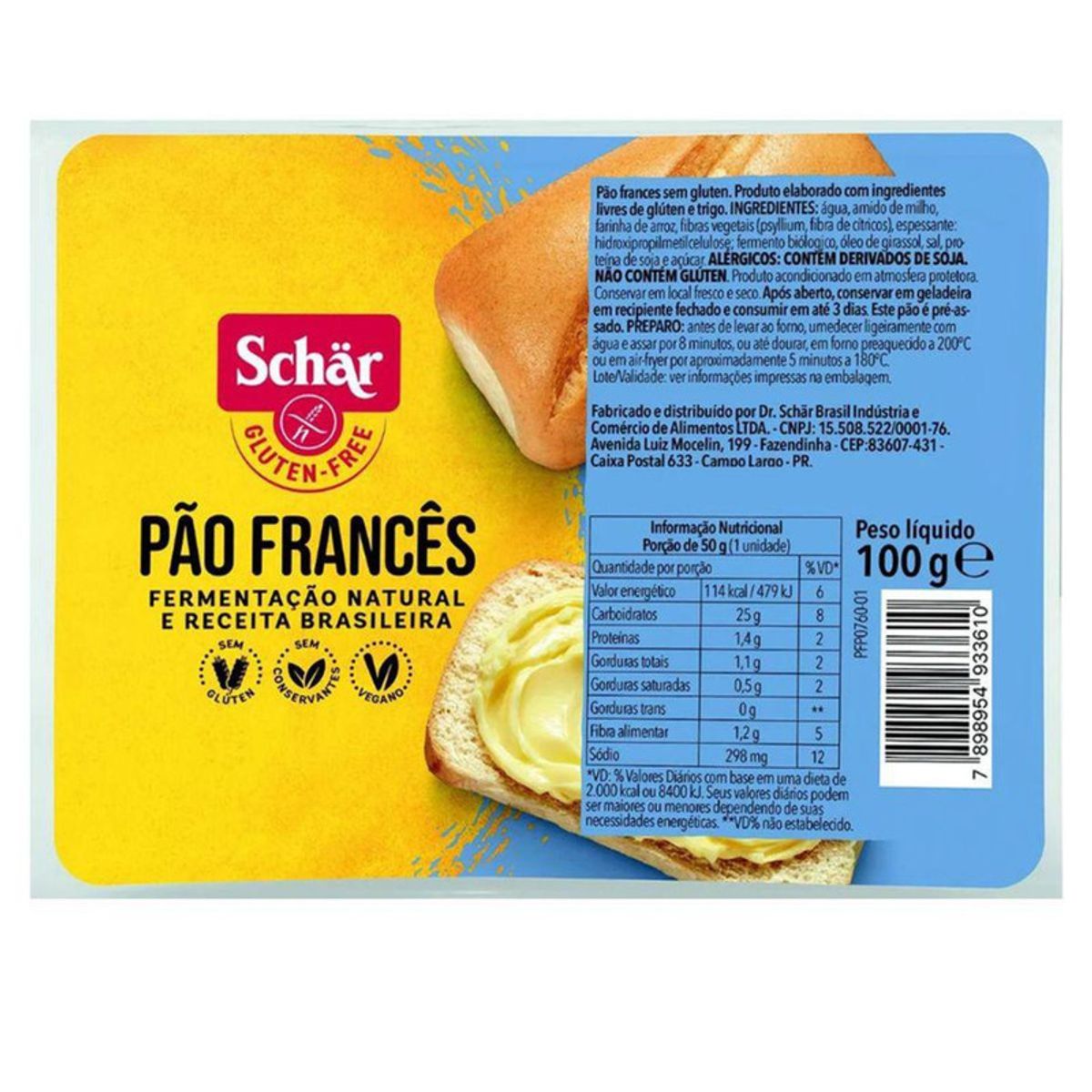 Pao-Frances-Sem-Gluten-e-Lactose-Schar-100g-Principal