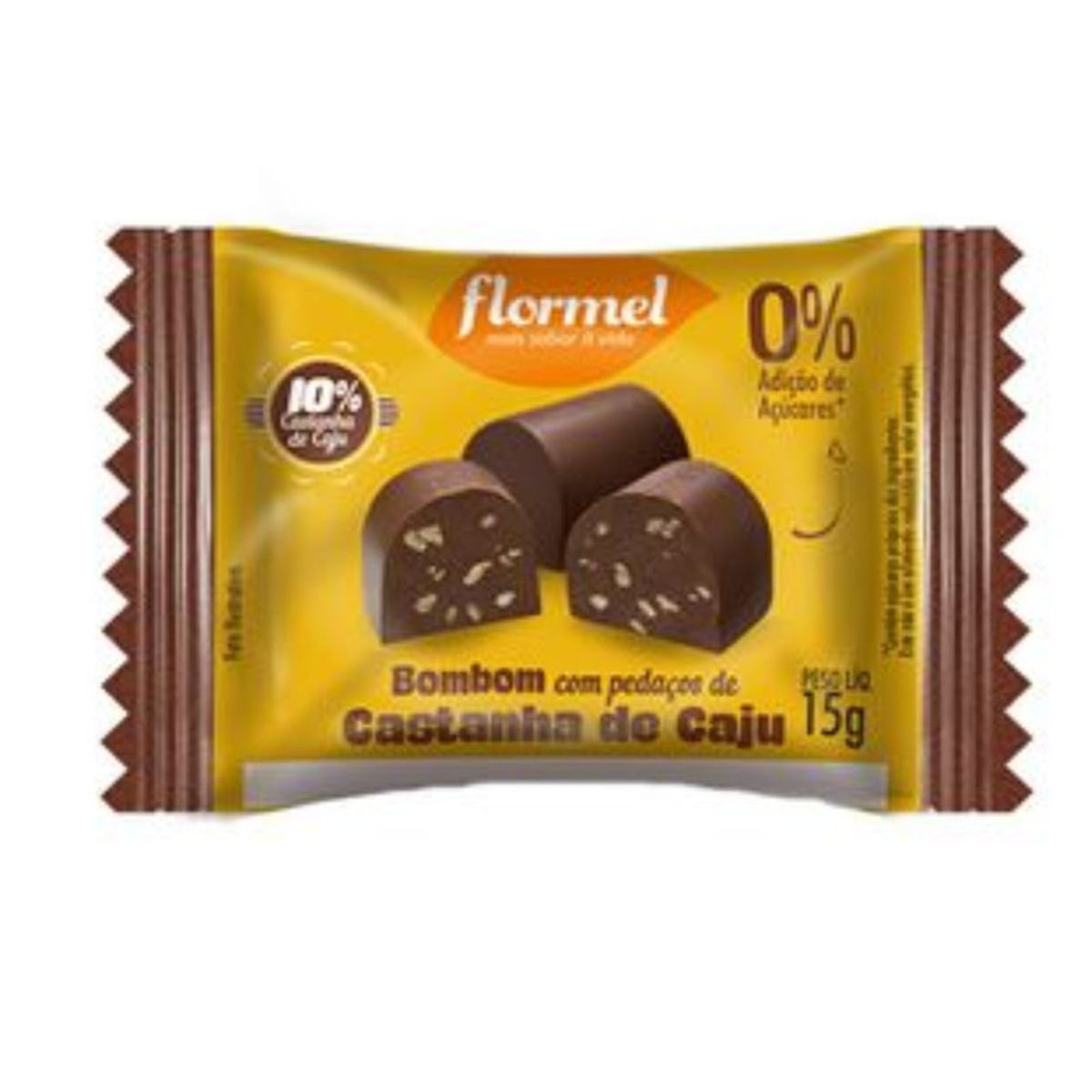 Bombom-de-Chocolate-com-Castanha-de-Caju-Zero-Flormel-15g-Principal