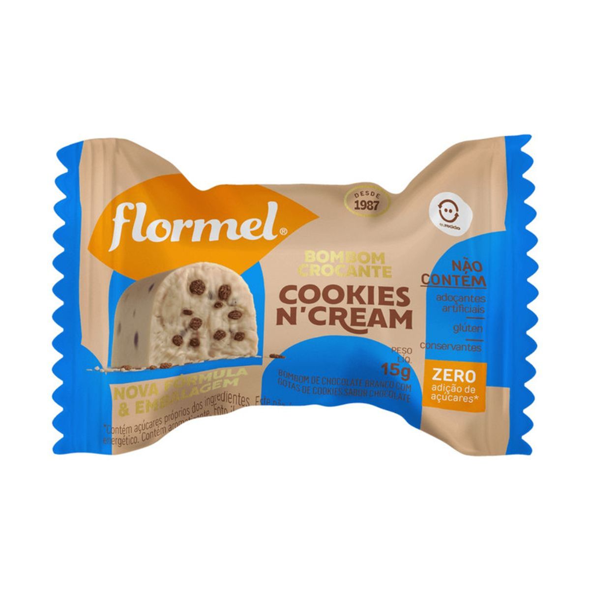 Bombom-de-Chocolate-Branco-com-Cookies-n-Cream-Zero-Flormel-15g-Principal