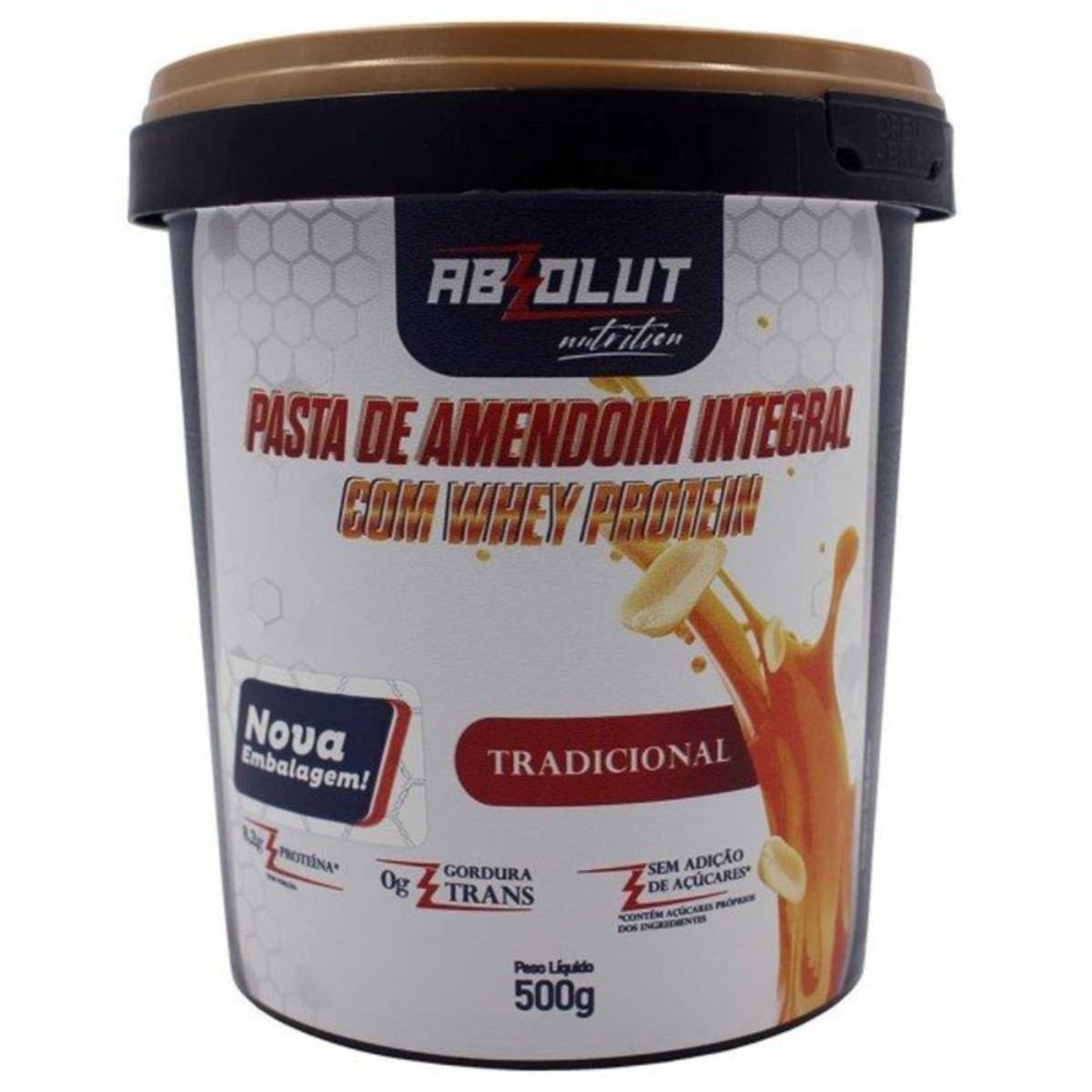 Pasta-de-Amendoim-Integral-Sabor-Tradicional-Absolut-Nutrition-500g-Principal