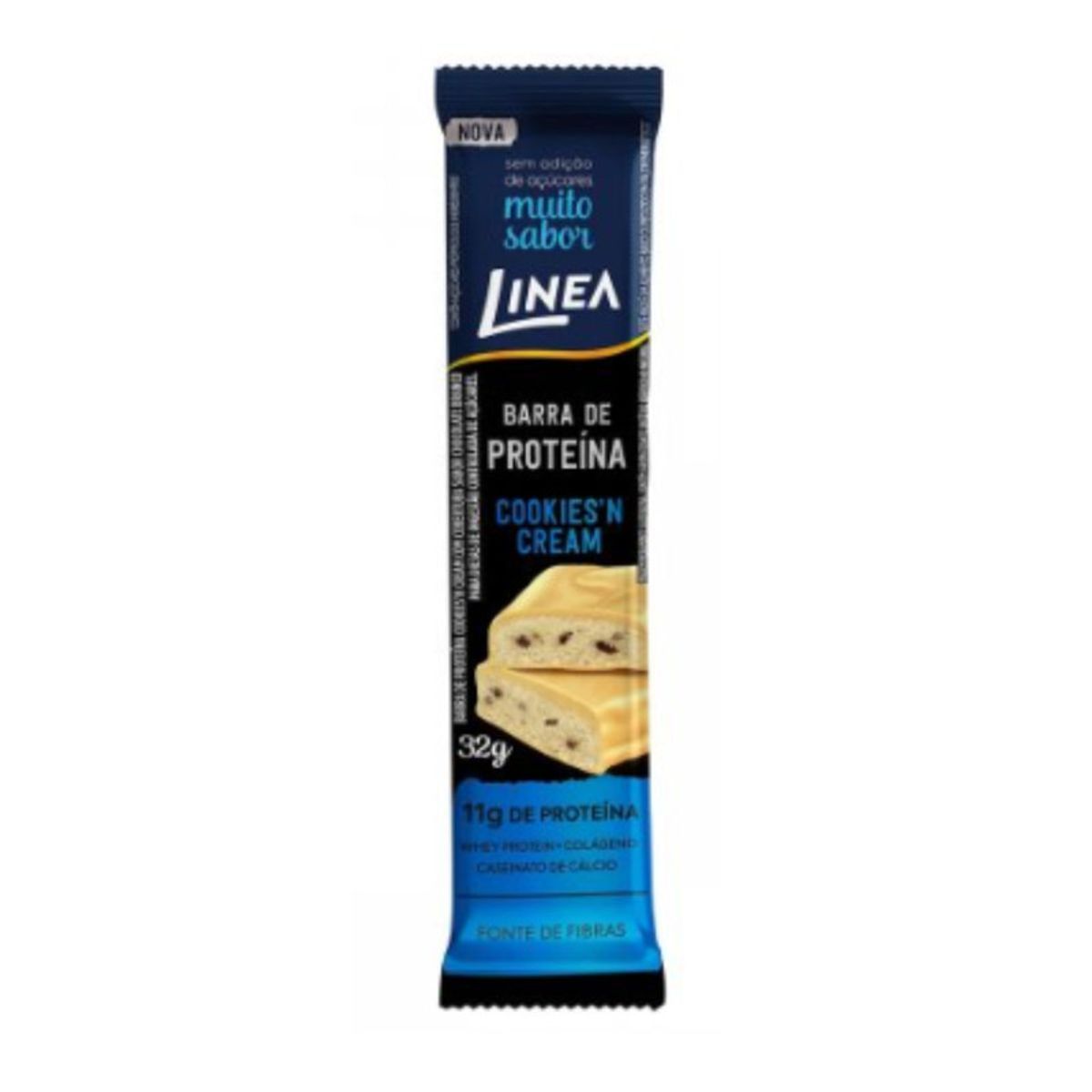 Barra-De-Proteina-Cookies-Cream-Linea-32g-Frente-