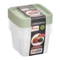 Conjunto-de-Potes-Quadrados-Com-Tampa-Plastico-Santana-280ml-Com-6-Pecas-Principal