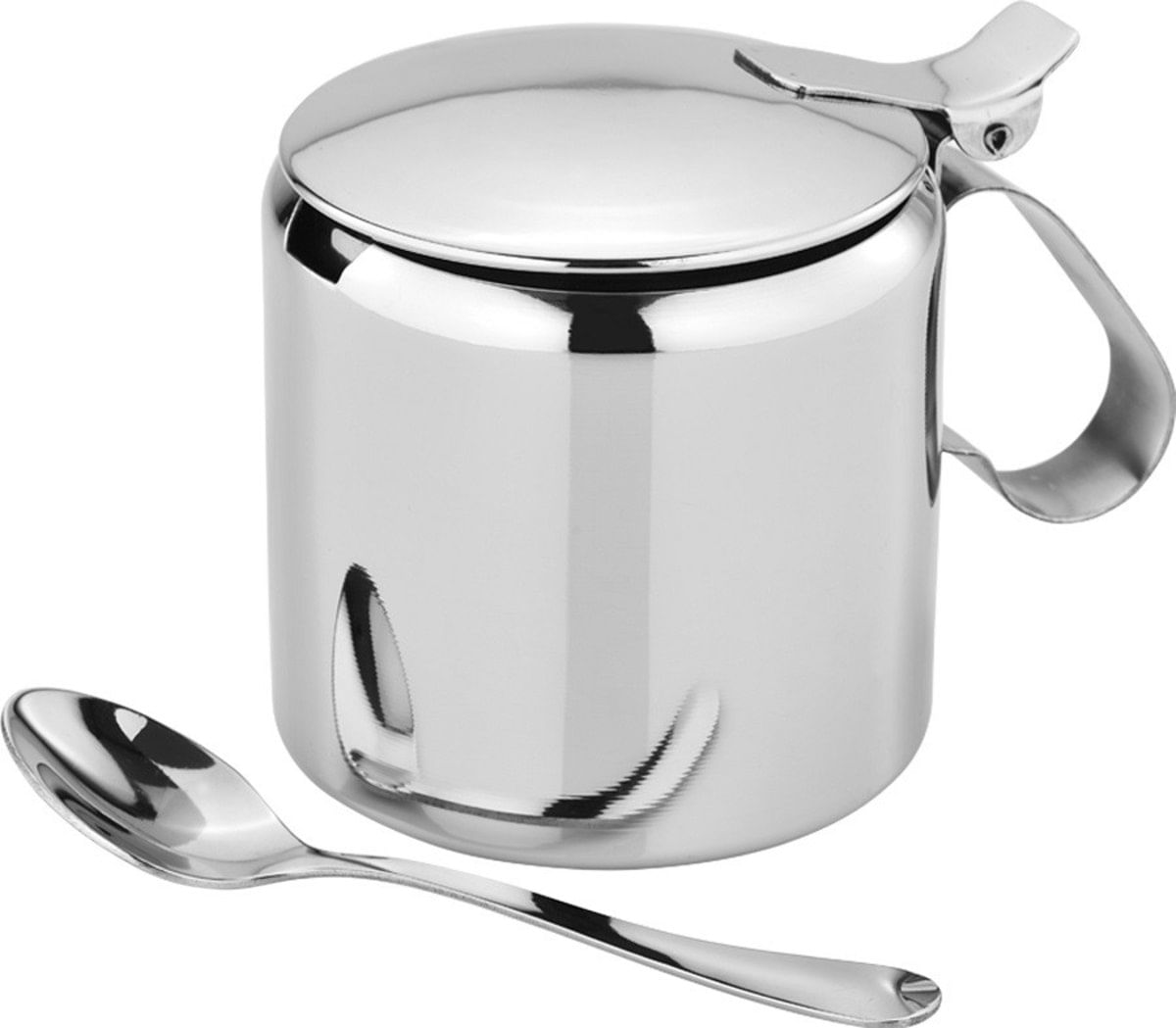 Açucareiro Em Inox Com Colher 300 Ml Linha Classic