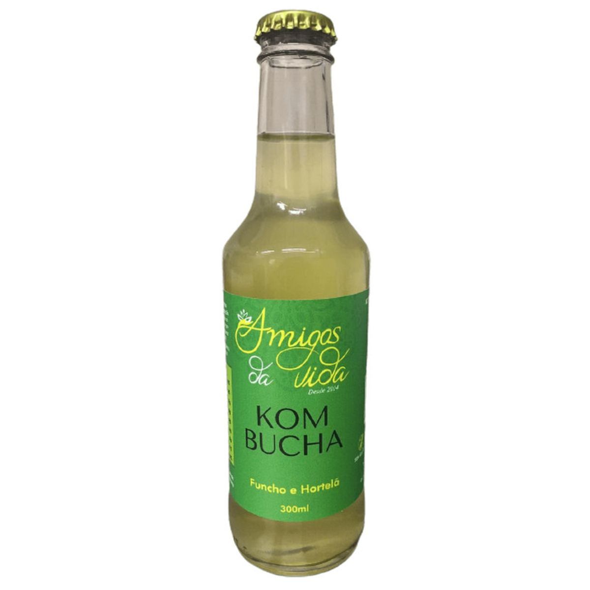 Kombucha-Hortela-e-Funcho-Amigos-da-Vida-Garrafa-300ml-Principal