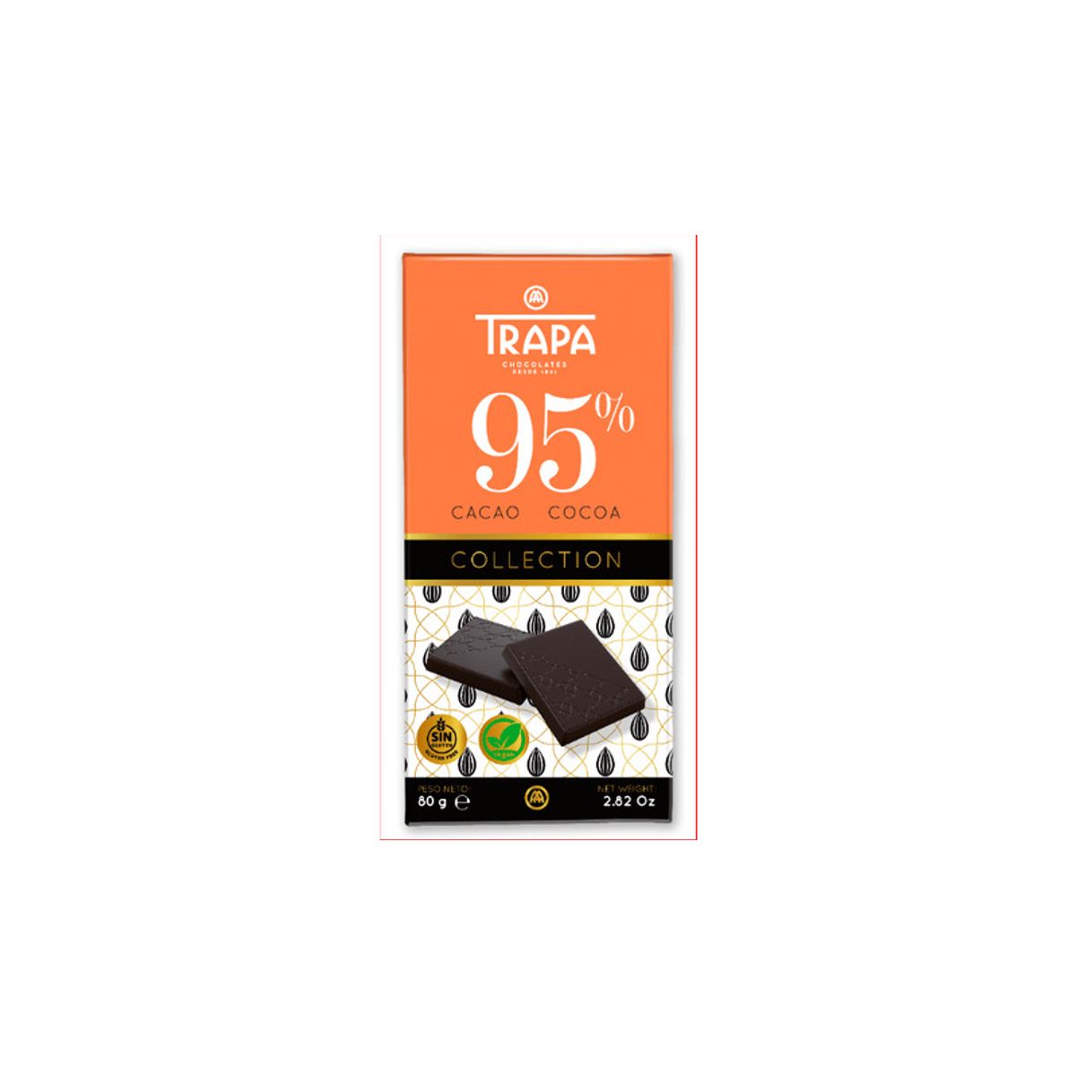 Chocolate-Espanhol-Trapa-Collect-Amargo-95--Cacao-80-g-Principal