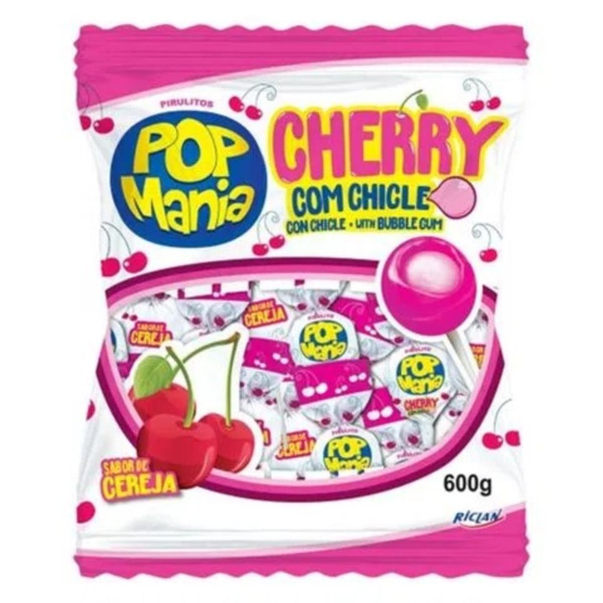 Pirulito-Pop-Mania-Cherry-com-Chiclete-Cereja-com-50-Unidades-Pacote-600g-Principal