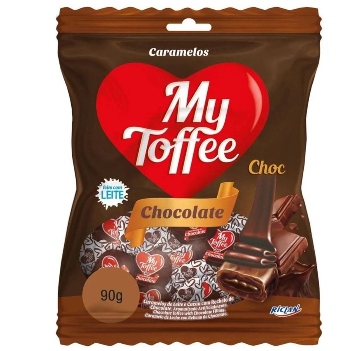 Bala-My-Toffee-Chocolate-com-Chocolate-Riclan-Pacote-90g-Principal