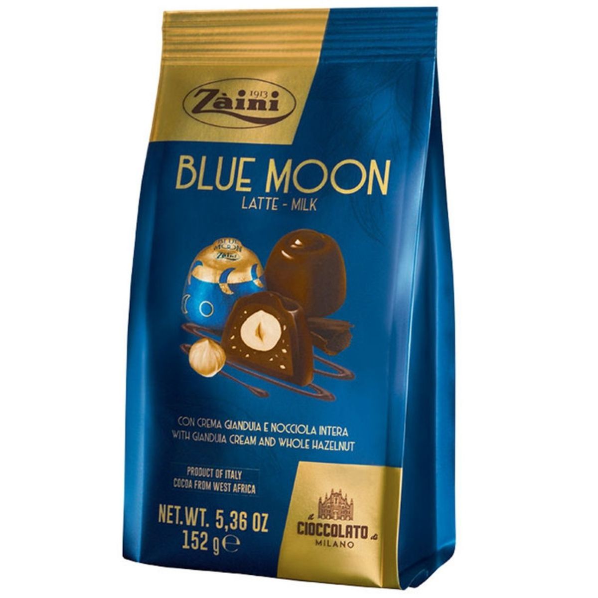 Bombom-de-Chocolate-ao-leite-Recheado-de-Creme-de-Gianduia-Zaini-Blue-Moon-Latte-Milk-Pacote-152g.jpg-Principal