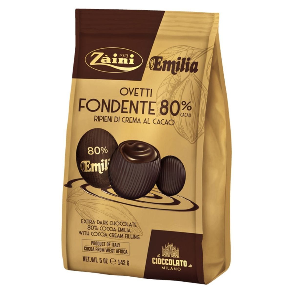 Ovinhos-de-Chocolate-Amargo-80--Cacau-Recheados-com-Creme-de-Cacau-Zaini-Pacote-142g.jpg-Principal