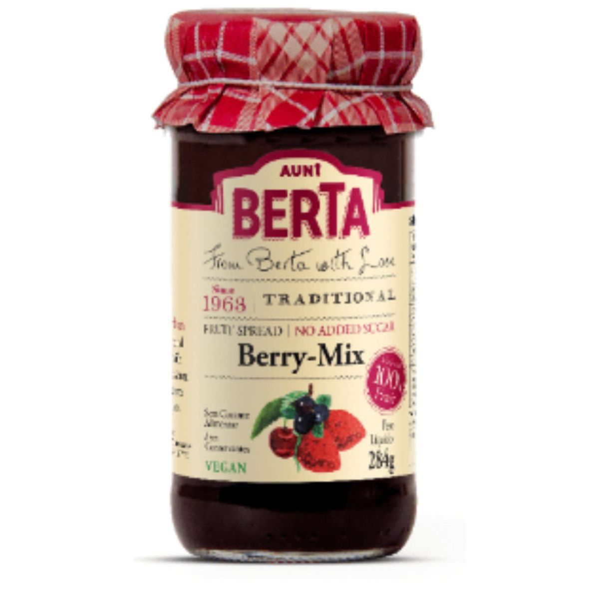 Geleia-Israelense-Straeberry-Aunt-Berta-284g-Frente