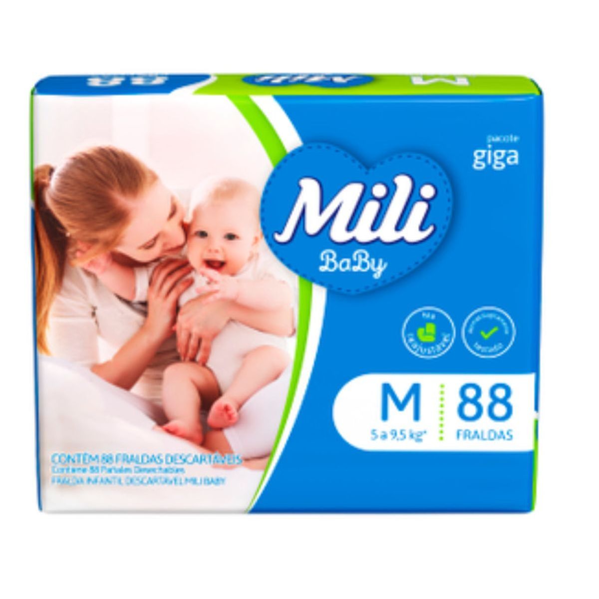 Fralda-Descartavel-M-Com-88-Unidades-Baby-Giga-Mili-Frente