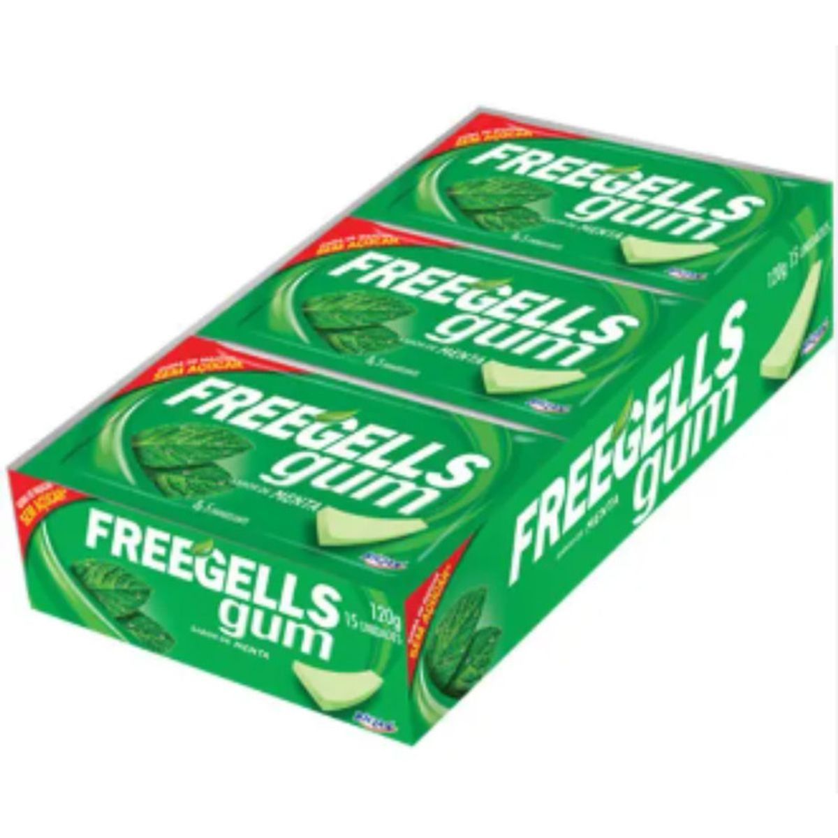 Chiclete-Menta-Com-15-Unidades-Freegells-Gum-8g-Frente