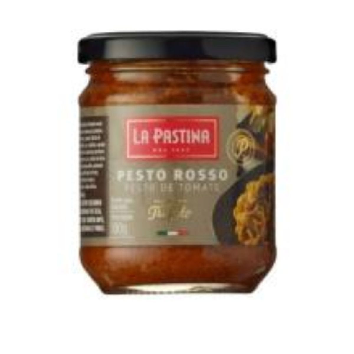 Molho-Pesto-Rosso-Trufas-La-Pastina-180g-Frente-