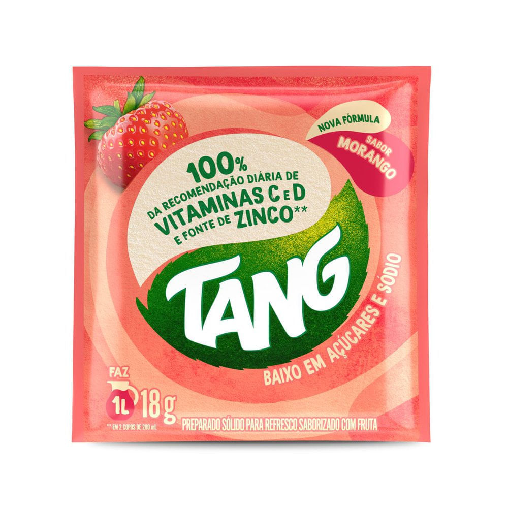 Suco Em Pó Tang Morango 18G