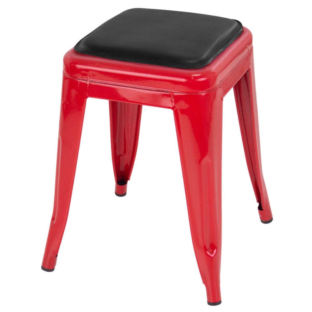 Vermelho com almofada preta