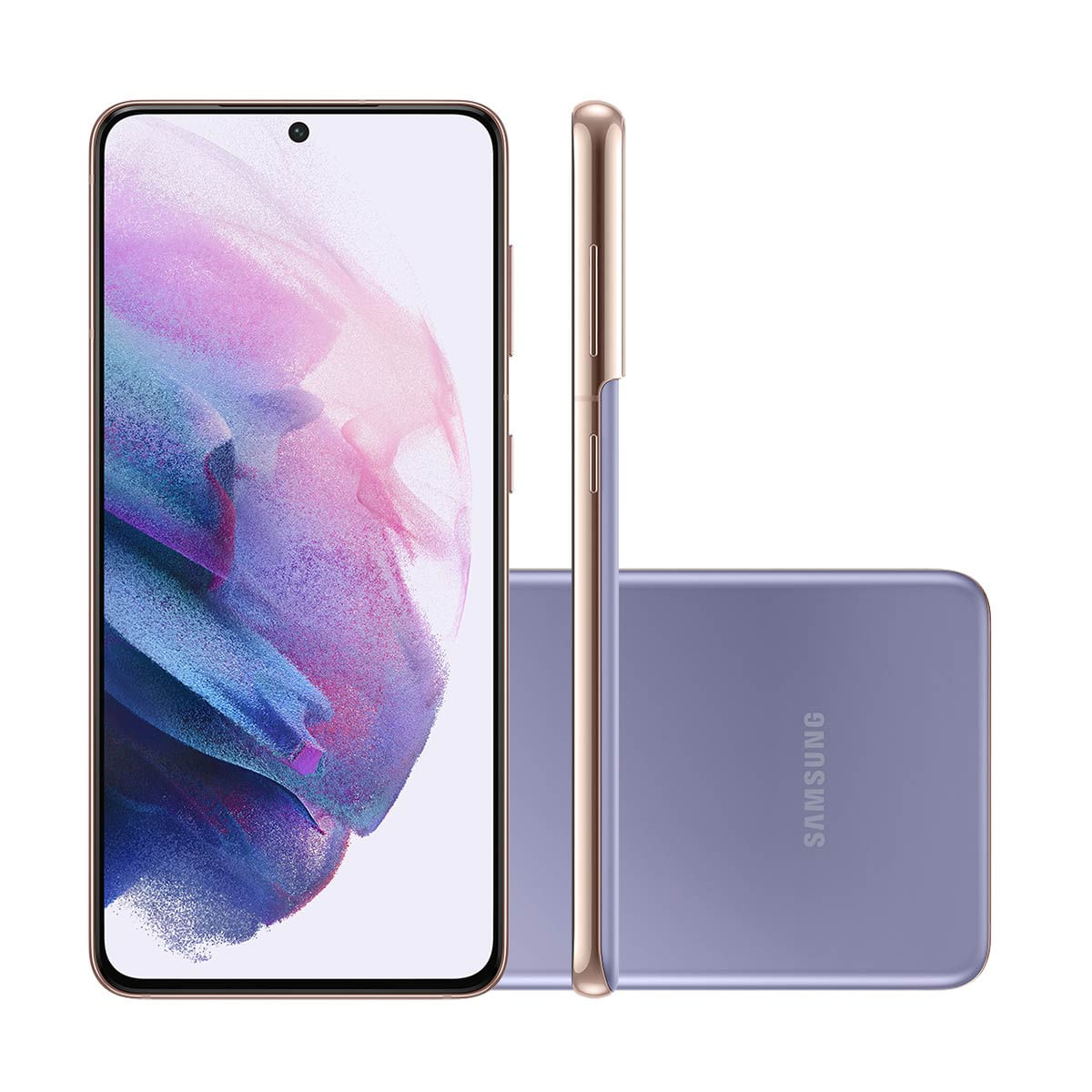 Smartphone Samsung Galaxy S21 5G 128Gb Violeta Tela 6.2” Câmera Tripla 64Mp Selfie 10Mp Dual Chip Android 11