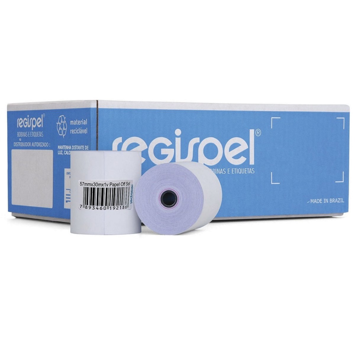 Bobina Para Calculadora De 1 Via Off-Set 57Mmx30m Cor Branca Cx/30