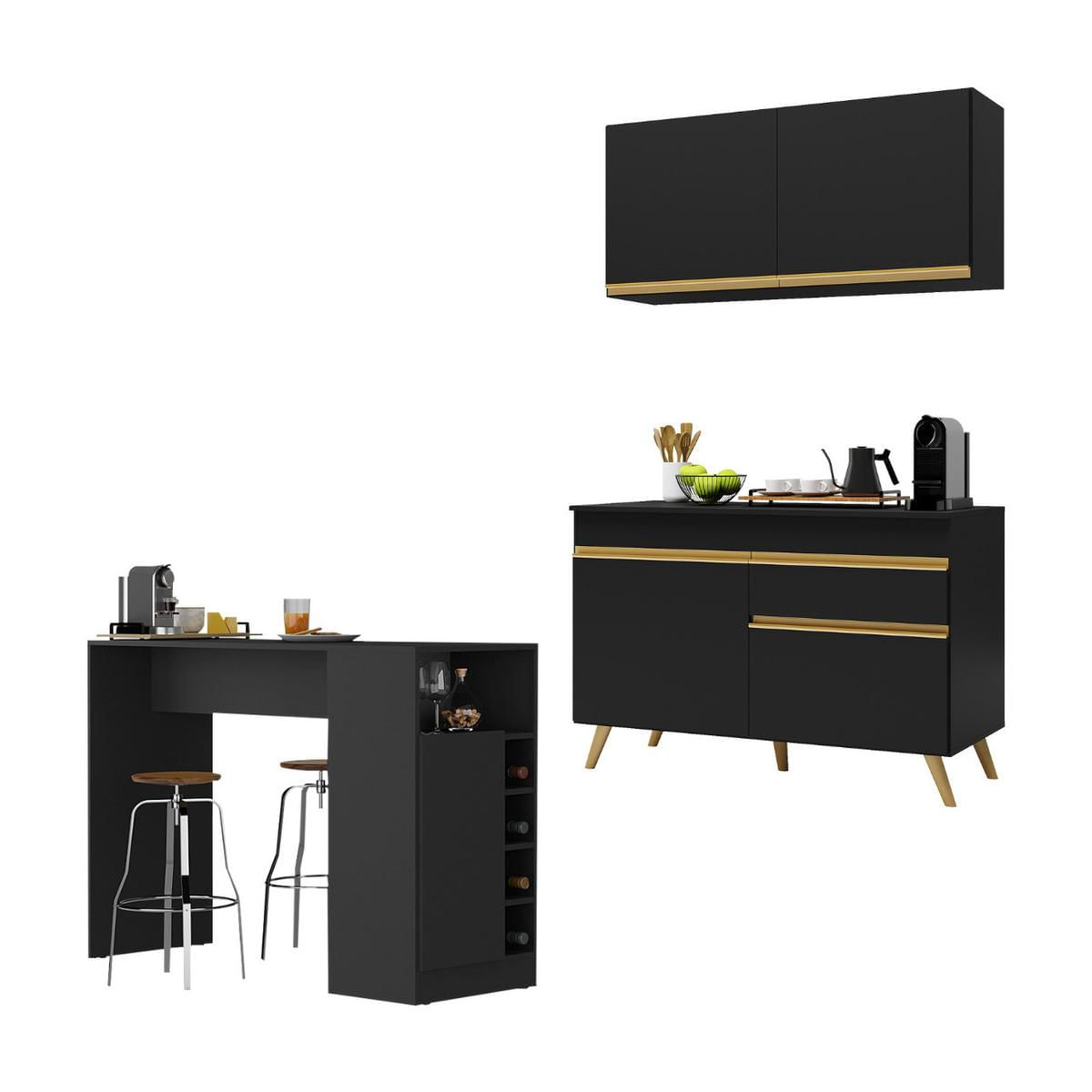 Preto/Dourado