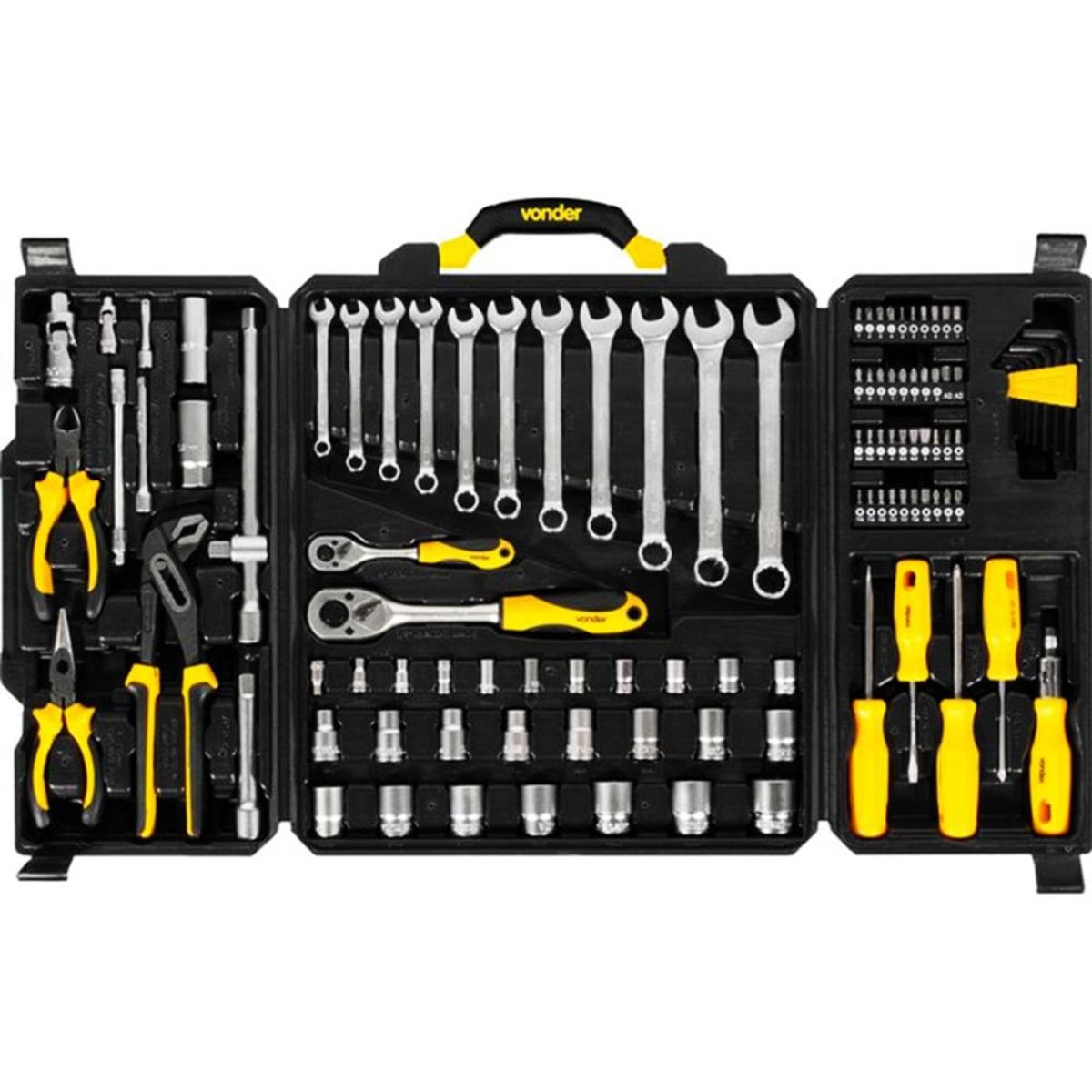 Kit Ferramentas 110 Peças + Maleta De Ferramentas Completa - Vonder