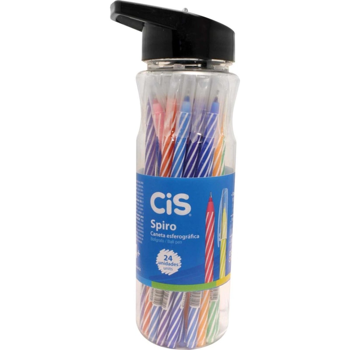 Caneta Esferográfica Cis Spiro 0,7Mm (24 Unidades) - Sertic