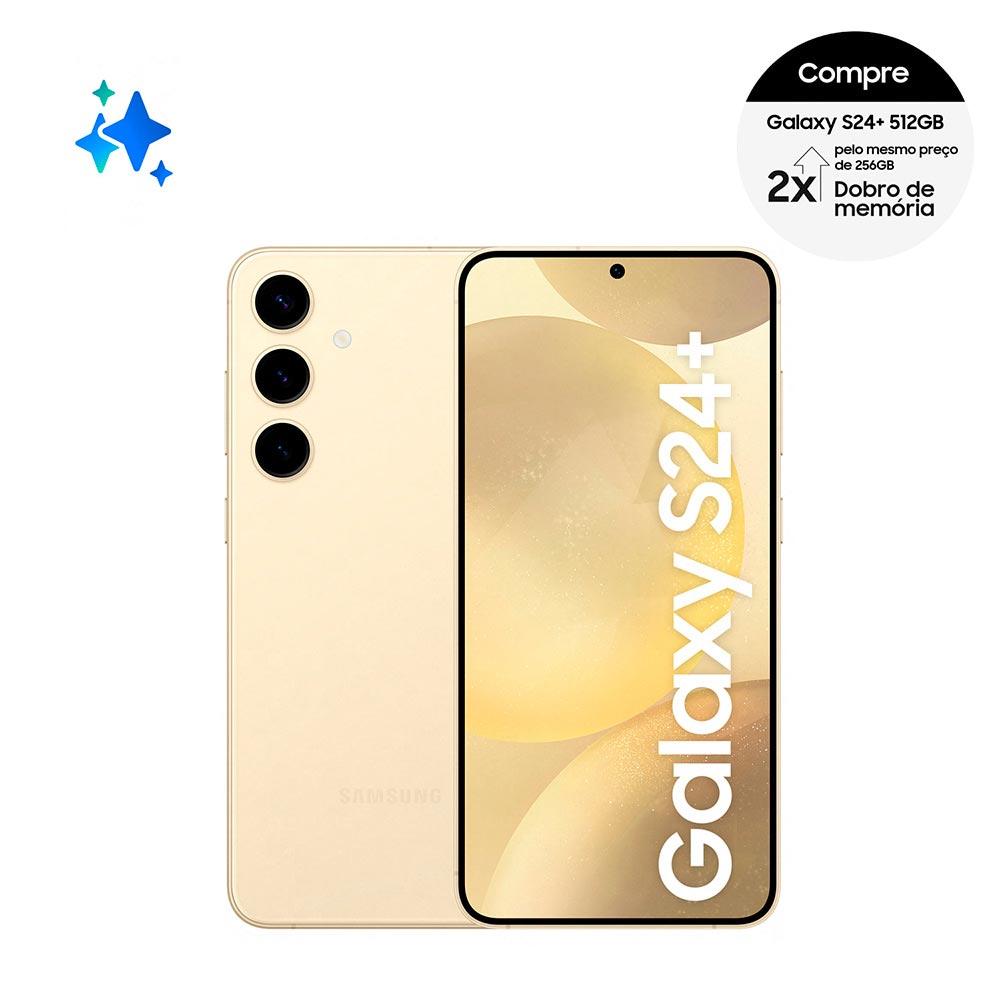 Imagem Smartphone Samsung Galaxy S24+ 5G Creme, 512Gb, 12Gb De Ram E Câmera Tripla Traseira De Até 50Mp, Selfie De 12Mp