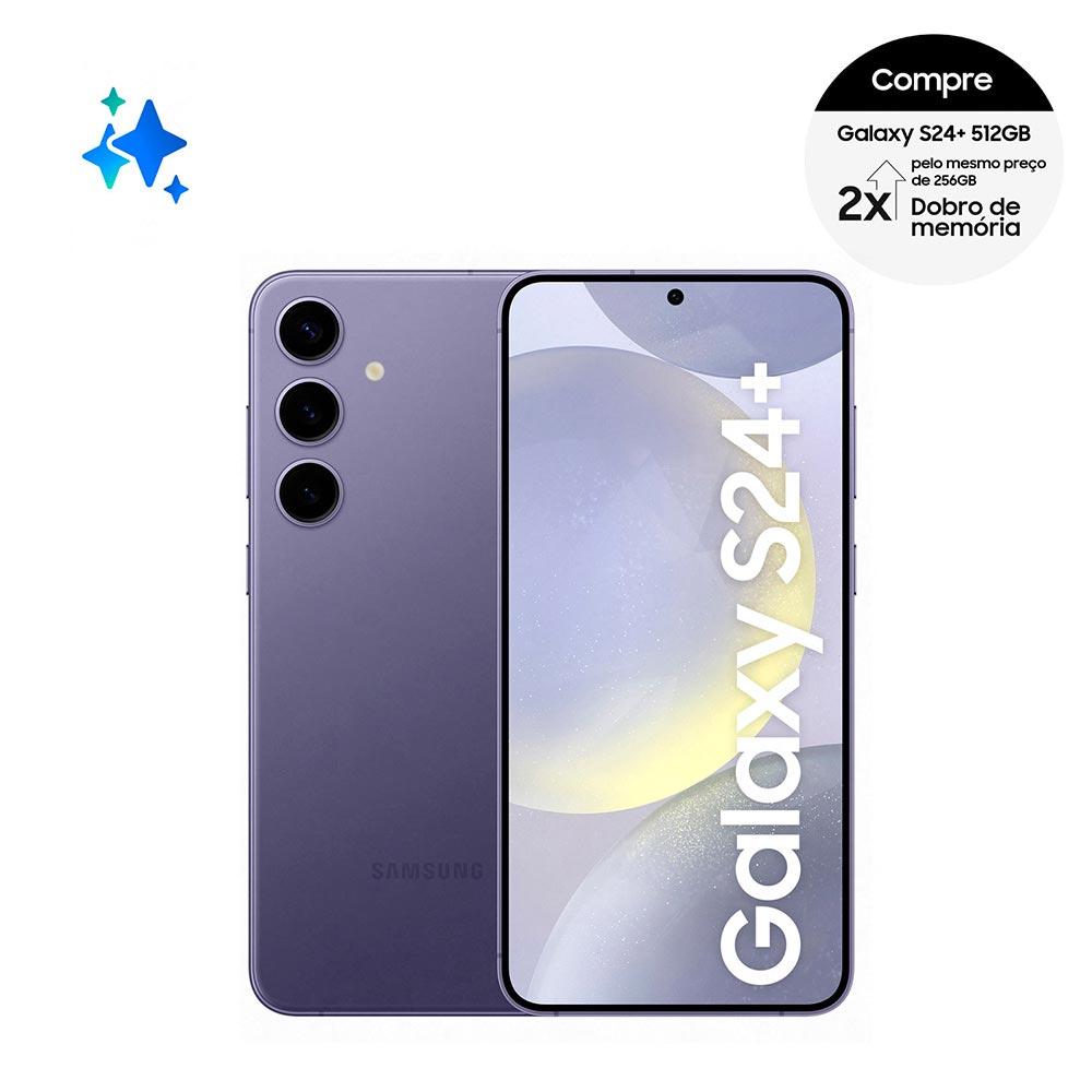 Imagem Smartphone Samsung Galaxy S24+ 5G Violeta, 512Gb, 12Gb De Ram E Câmera Tripla Traseira De Até 50Mp, Selfie De 12Mp