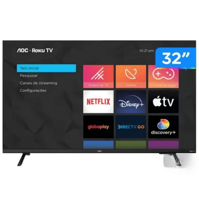 Imagem Smart Tv 32" Hd D-Led Aoc 32S5135/78G Va - Wi-Fi, 3 Hdmi, 1 Usb