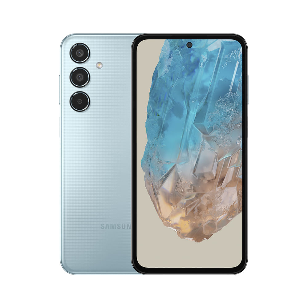 Imagem Celular Samsung Galaxy M35 5G , Câmera Tripla Até 50Mp, Selfie 50Mp, Tela Super Amoled + 6.6 120Hz, 256Gb, 8Gb Ram Azul Claro