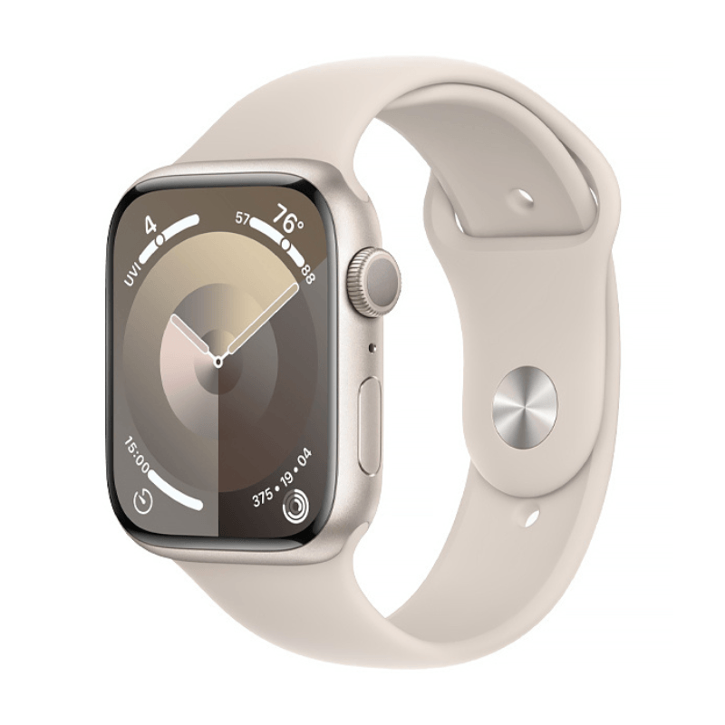 Imagem Apple Watch Series 9 Caixa Estelar De Alumínio 45mm Pulseira Esportiva Estelar M/G