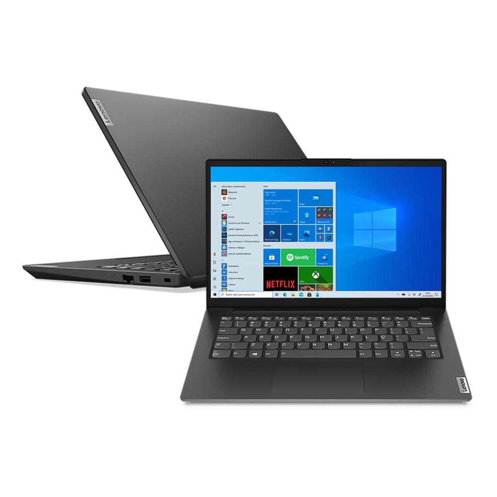 Imagem Notebook Lenovo V14 I5-1235U 8Gb 256Gb Ssd W11 Home 14&Quot; Fhd 82Ul0014br Preto