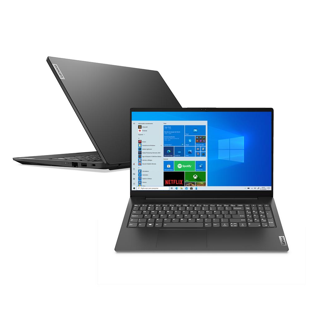 Imagem Notebook Lenovo V15 I3-1215U 8Gb 256Gb Ssd W11 Home 15&Quot; Fhd 82Um000kbr Preto