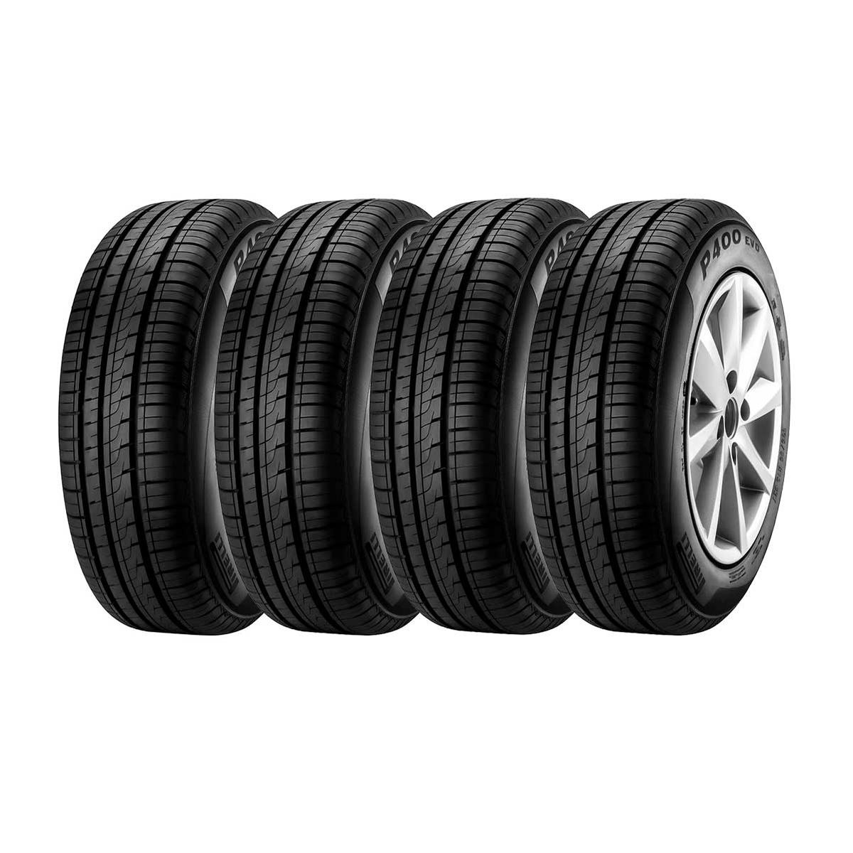 Kit 4 Pneus Aro 14 PIRELLI 185 65R14 86T P400 EVO conjunto