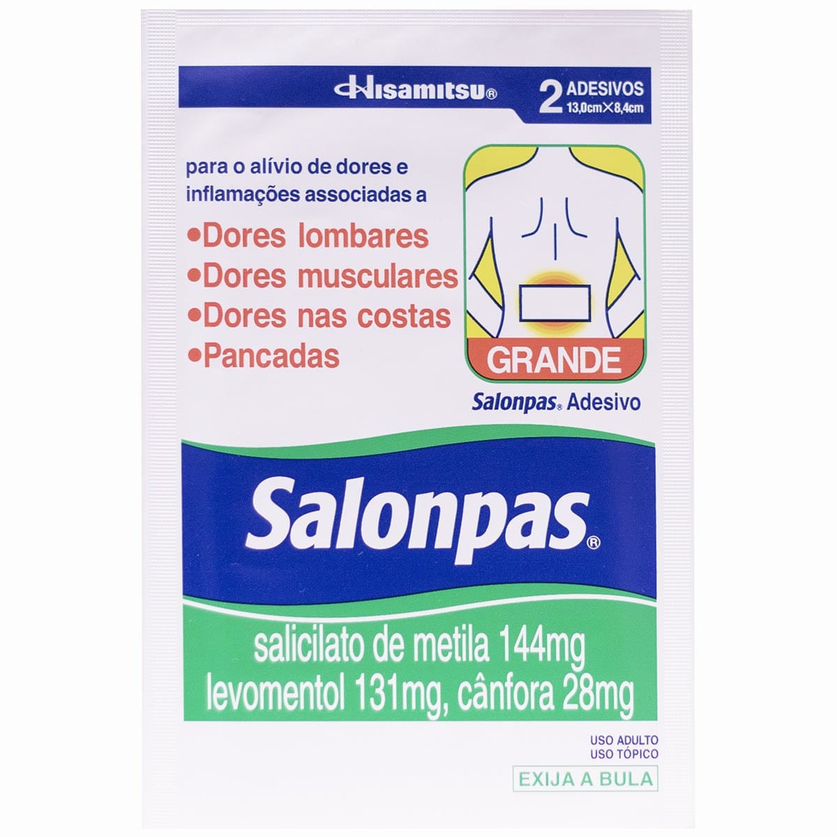 Emplastro Salompas Tamanho G Com 2 Unidades