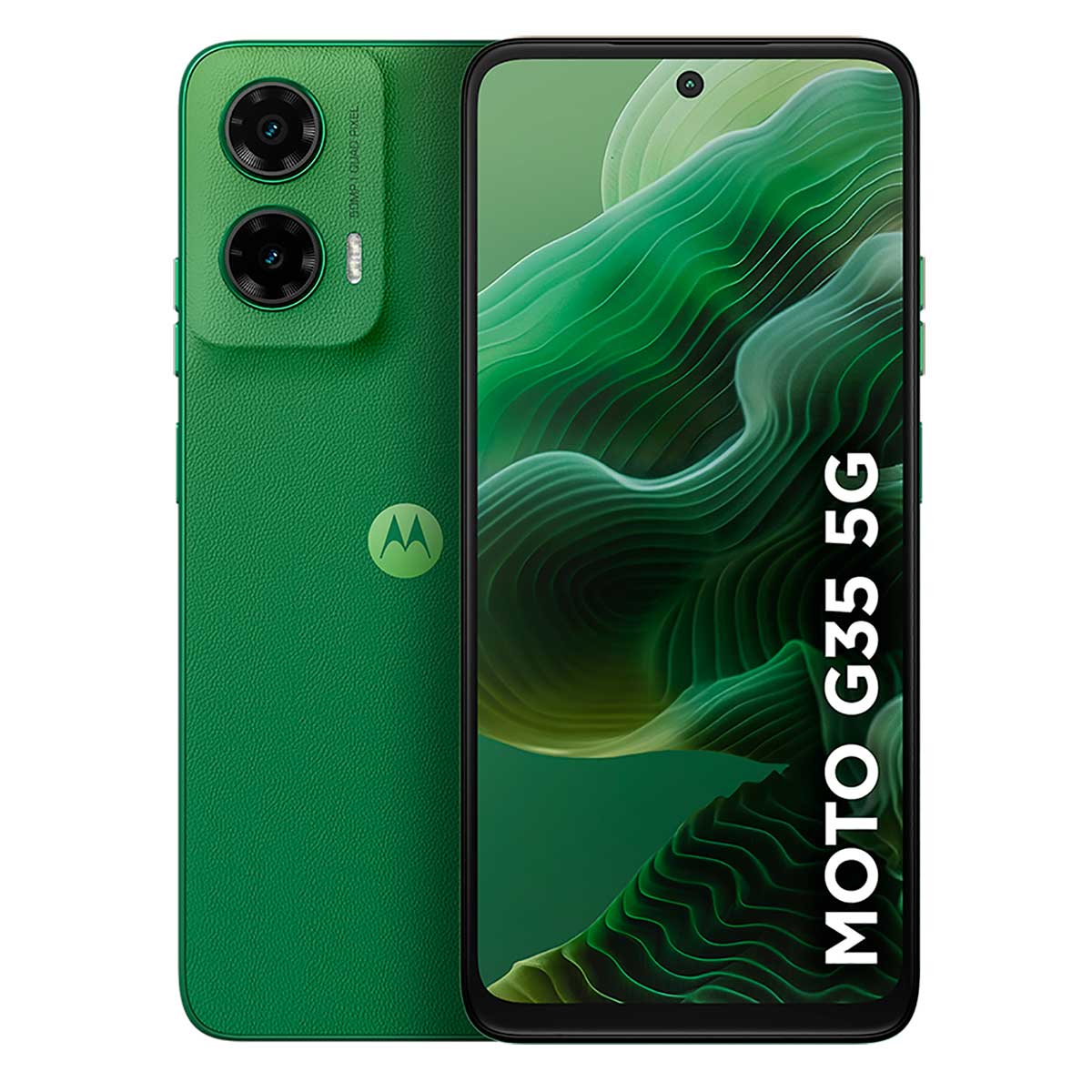 Imagem Smartphone Motorola Moto G35 5G 128Gb 12Gb Ram Boost E Camera 50Mp Com Ai Nfc Tela 6.7 Com Superbrilho Verde Vegan Leather