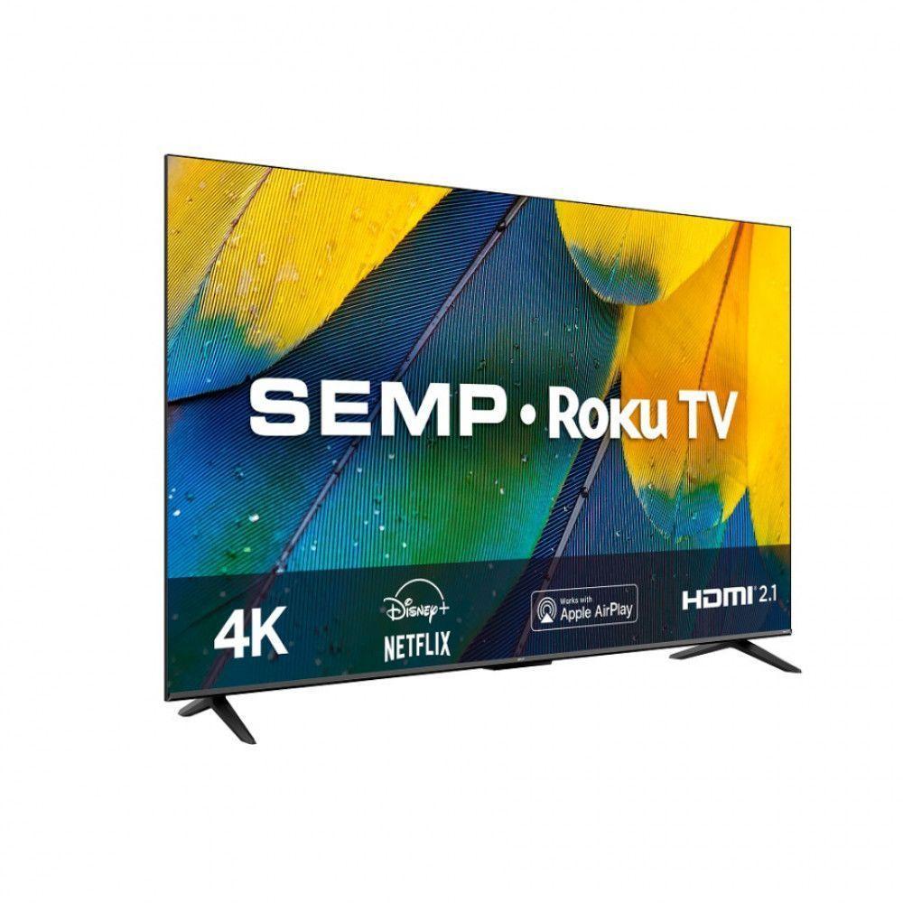 Imagem Smart Tv Led 50Semp 4K Hdr Roku 50Rk8600 Preto