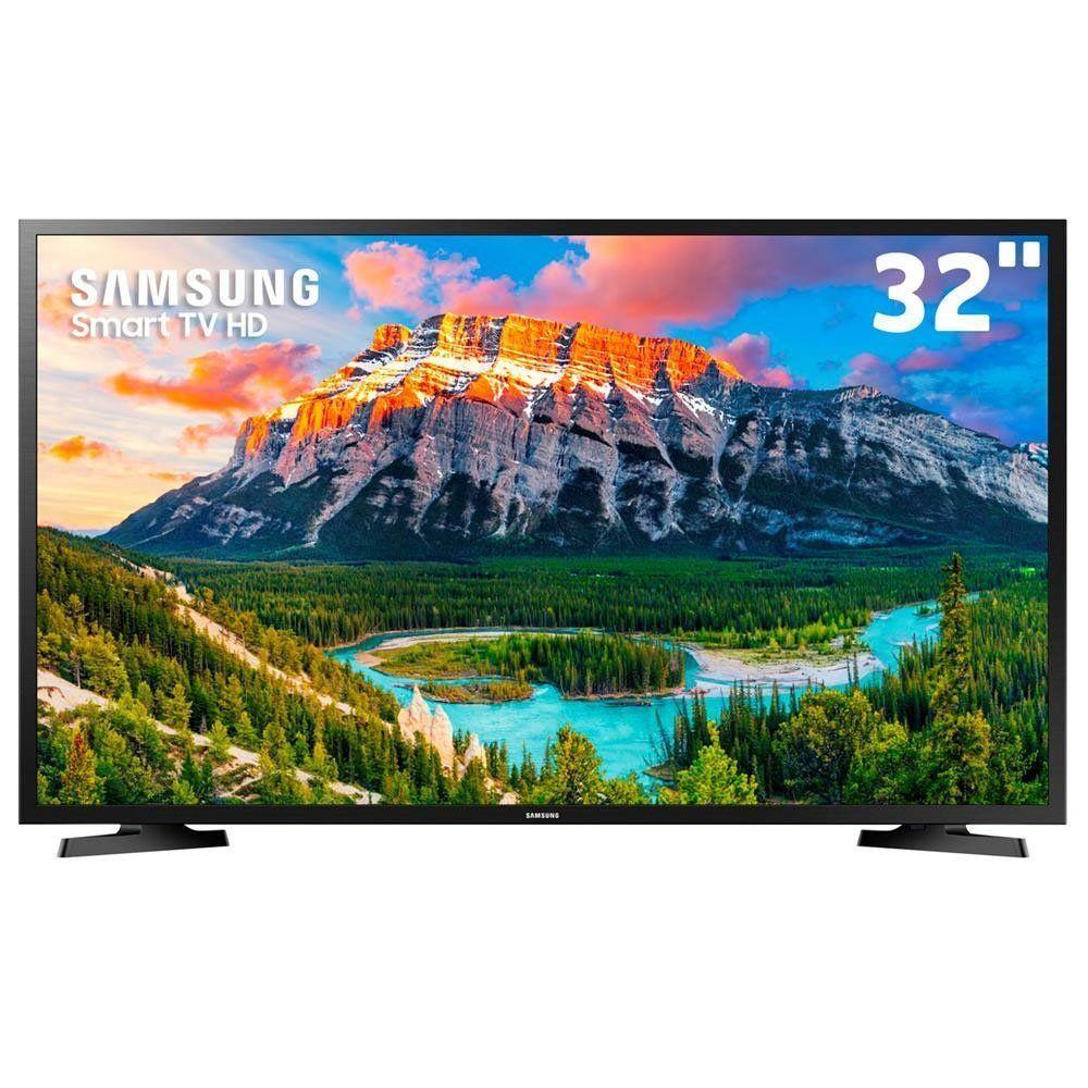 Imagem Smart Tv Samsung 32 Polegadas Hd Hdr Tizen Un32t4300agxzd Preto Bivolt