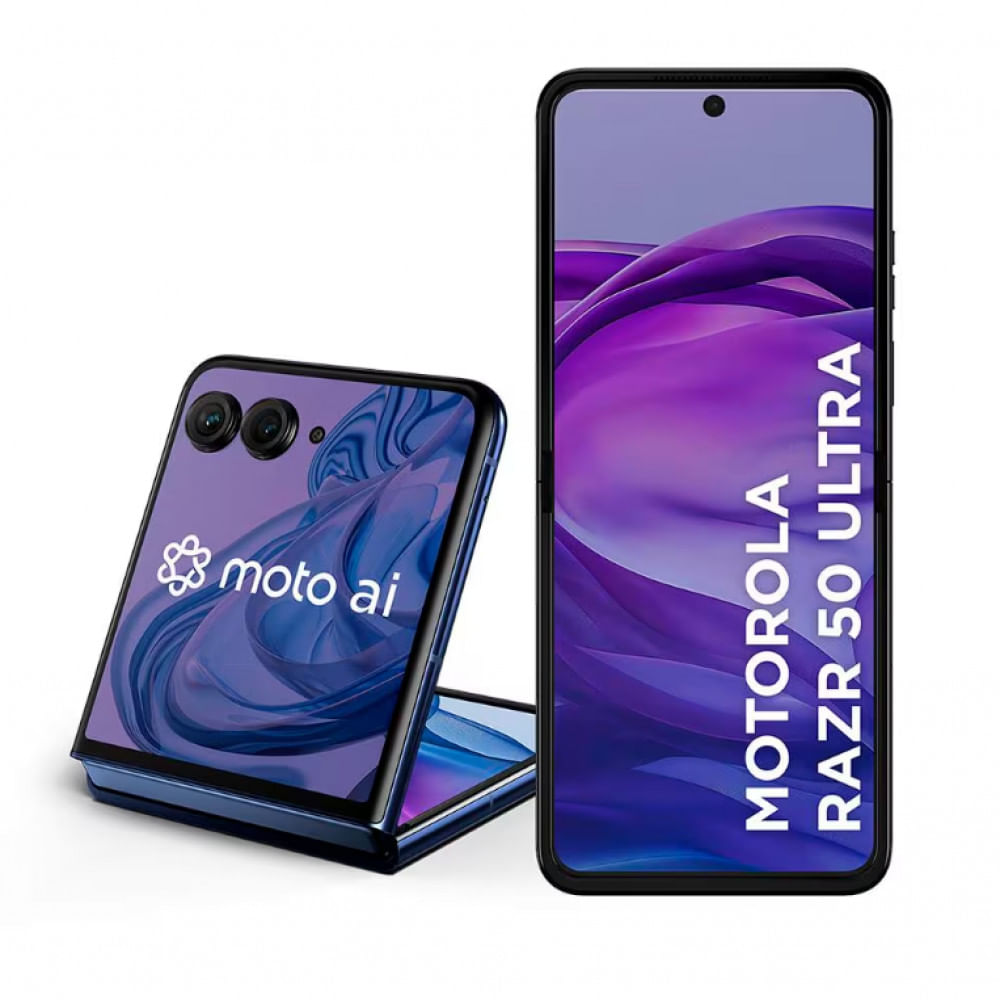 Imagem Smartphone Motorola Razr 50 Ultra 5G Navy Blue Com 512Gb, 24Gb Ram Boost, Tela De 6.9", Câmera Traseira 50Mp, Android 14