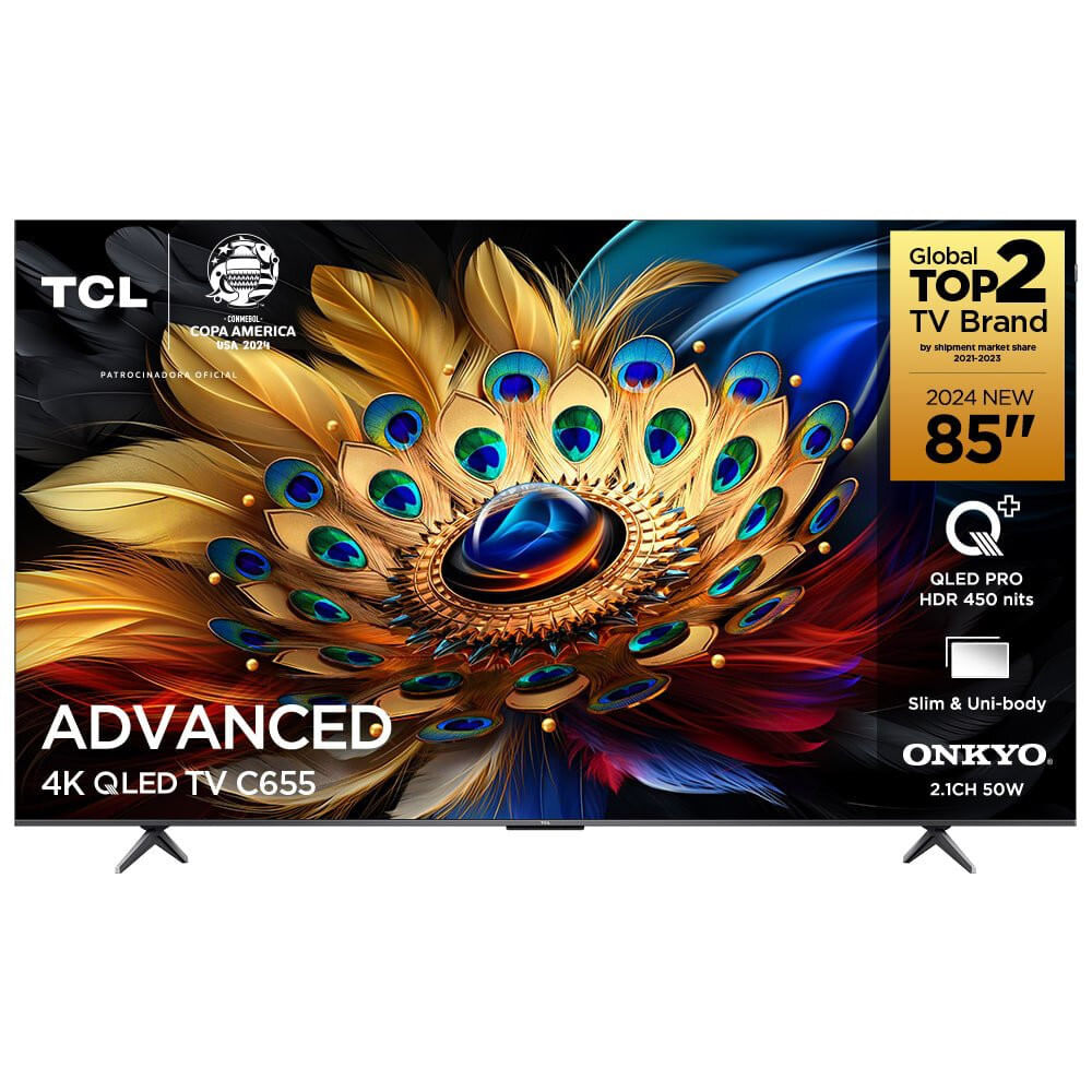 Imagem Smart Tv Tcl 85 Google Tv Qled Dolby Atmos C655