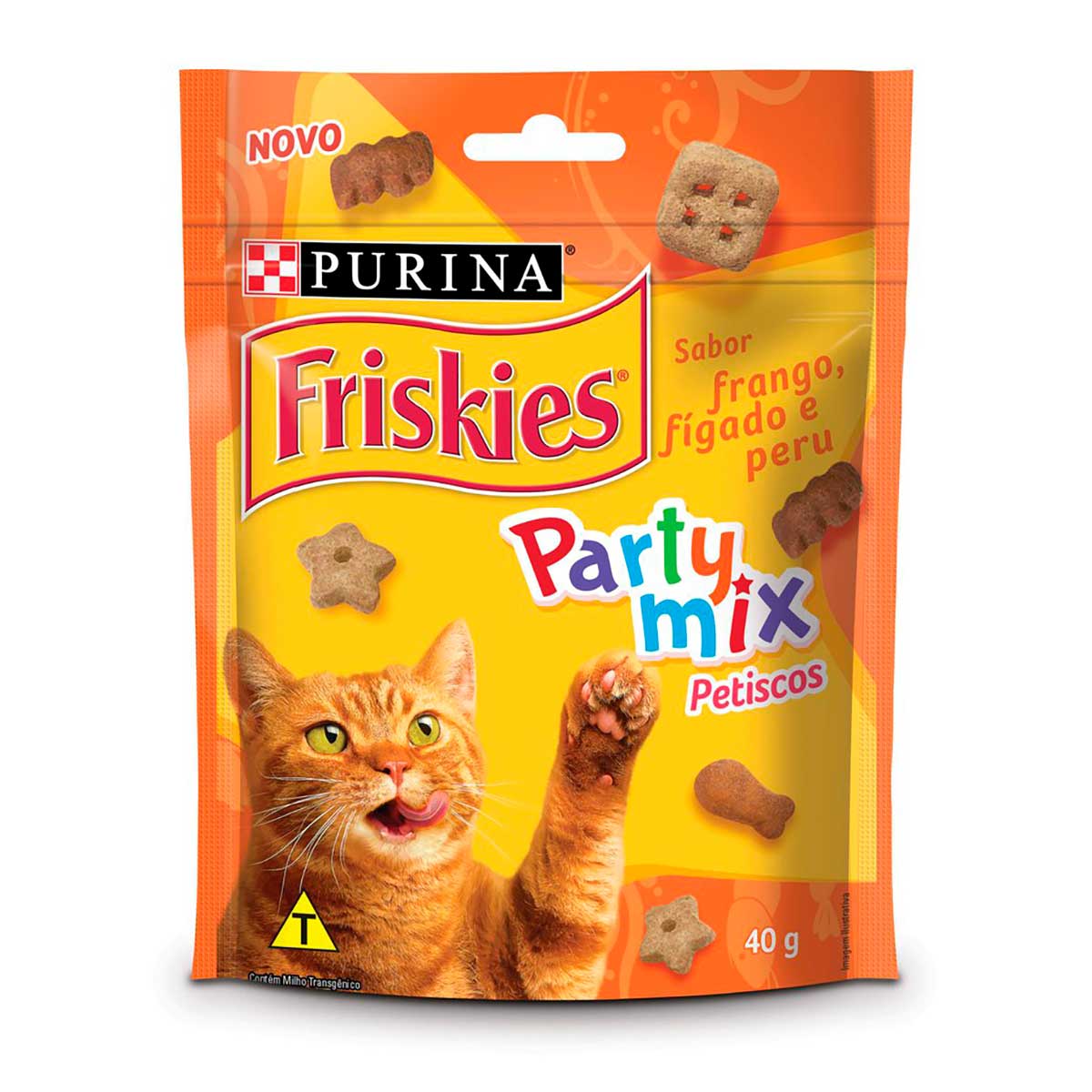 Petisco Party Mix Para Gato Purina Friskies Frango, Fígado E Peru 40G